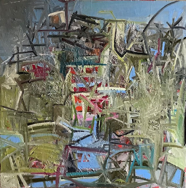 Lorraine Wake Finding Pathways 90 x 90 cm Oil on canvas £1200