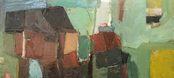 Arthur Neal WALK ALONG THE COAST oil on board 31 x 63 cm