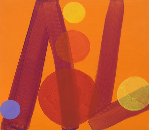 Mali Morris Line Dance/Orange, 2013 acrylic on canvas 70 x 80 cm