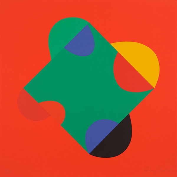 Sir Terry Frost RA DEVELOPMENT OF A SQUARE (RED), 1999 Silkscreen on Paper 585mm x 585mm x 2mm Edition of 150