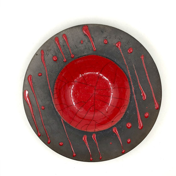 Cherry Tewfik, Raku Moonscape Dish, 2021