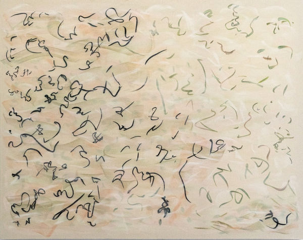 JULIE SUMNER Sensitive Chaos (6th Variation) Chalk pastel on canvas 150 x 120cm 2023 SOLD