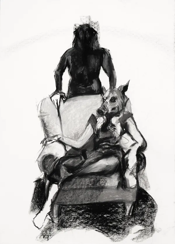 Chloe Barnes, Atalanta, Panel II (Study), 2022