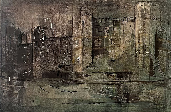 John Piper 1903, Carnarvon Castle I, 1971, Limited Edition, Signed and Numbered.