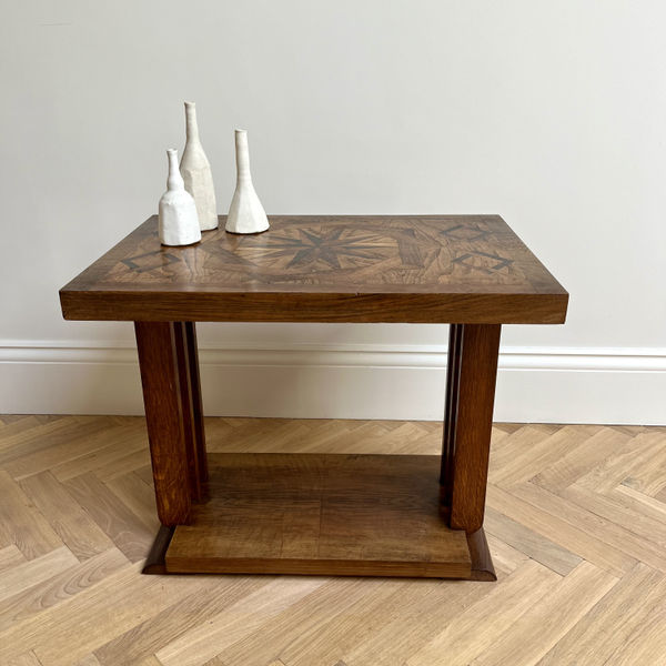 English, An Art Deco Marquetry Side Table, Circa 1930s