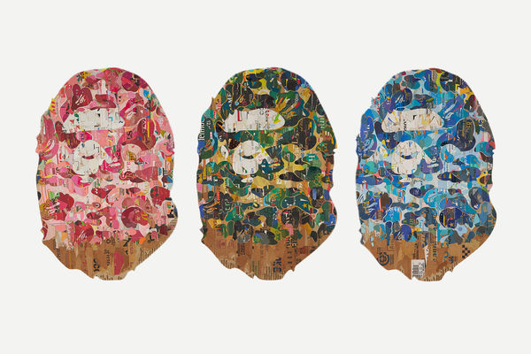 TOMOTATSU GIMA, POP COLLAGE POLYGON BAPE® APE HEAD ABC CAMO, 2021