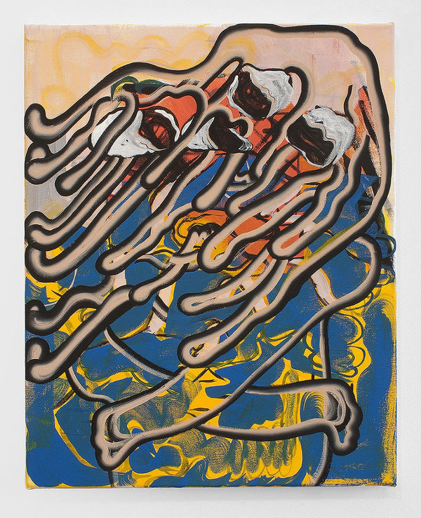 “Hard Rocks” 2018, Flashe on canvas 20” x 16”