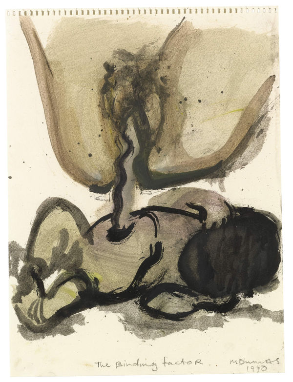 瑪琳．杜馬斯 Marlene Dumas,《聯結》The Binding Factor, 1990
