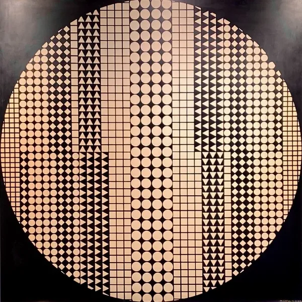 VICTOR VASARELY (1906 - 1997) Untitled Heliogravure on cardboard 100 x 100 cm 1972 Signed lower right Edition of 300