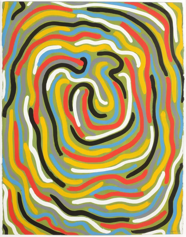 SOL LEWITT, Curvy Brushstrokes, 1996