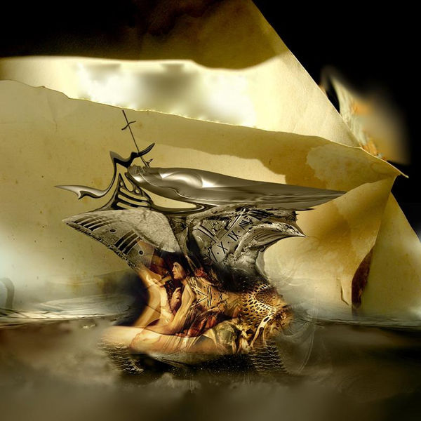 Ovidiu Avram - The Paper's Horologe, 2015, Oil and Mixed Media on Canvas, 50 x 50 cm (19 11/16 x 19 11/16 in)