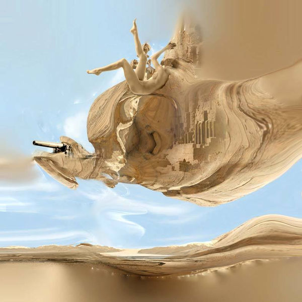 Ovidiu Avram - The Visit, 2015, Oil and Mixed Media on Canvas, 50 x 50 cm (19 11/16 x 19 11/16 in)