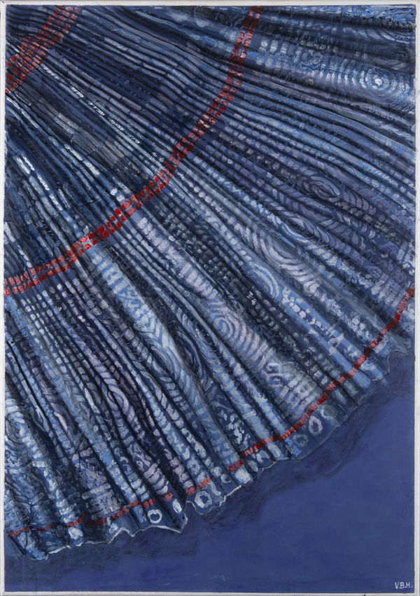 Jupe, Vietnam, Tecnica mista su carta giapponese applicata su tela, 100 x 81 cm