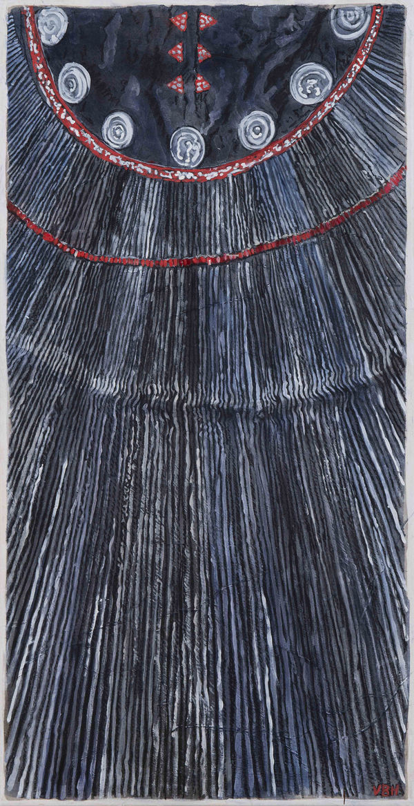 Jupe, Vietnam, Tecnica mista su carta giapponese applicata su tela, 80 x 40 cm