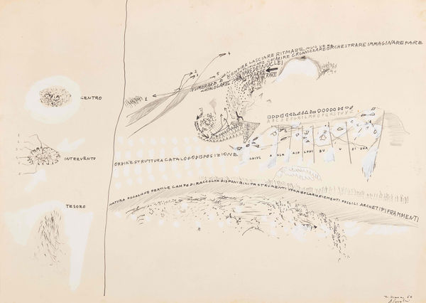 Gastone Novelli Centro, intervento, tesoro, 1964