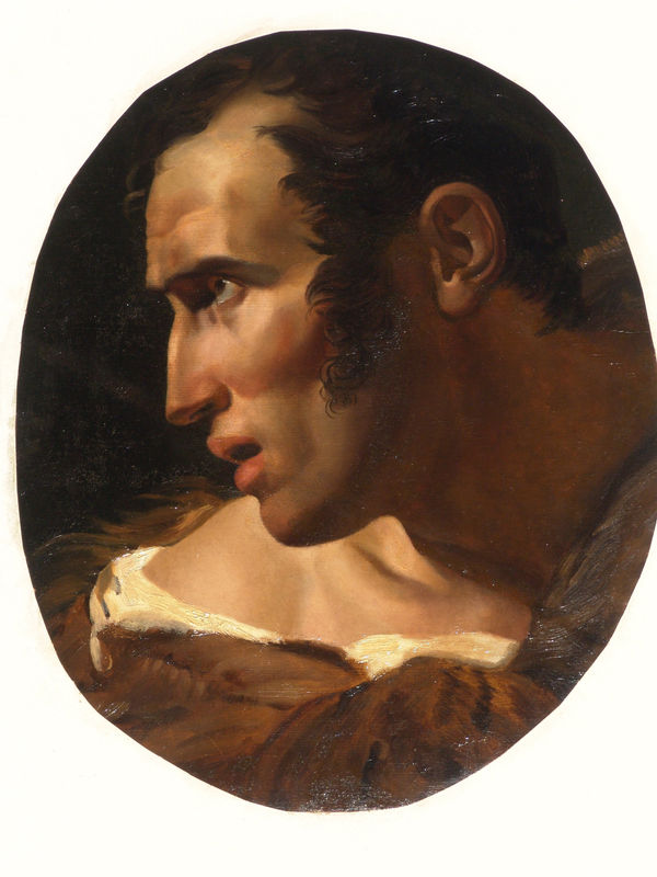 Italian School Study for a Male Head in Profile