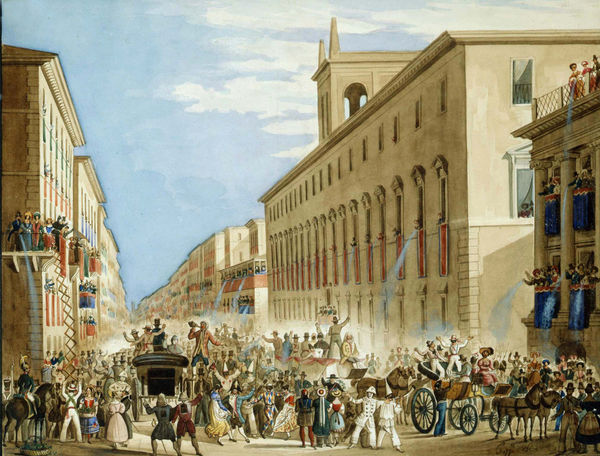 CAFFI, IPPOLITO Carnival in Rome 1847