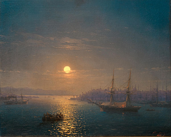 Iwan Konstantinowitsch Aivazovsky Istanbul: The Golden Horn by Moonlight, 1868