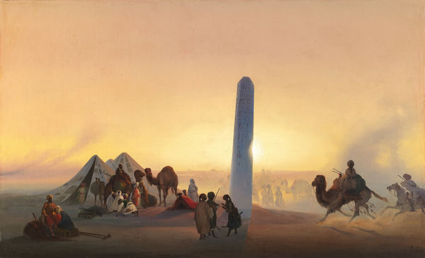 IPPOLITO CAFFI, Egypt: Caravan in the desert 1846