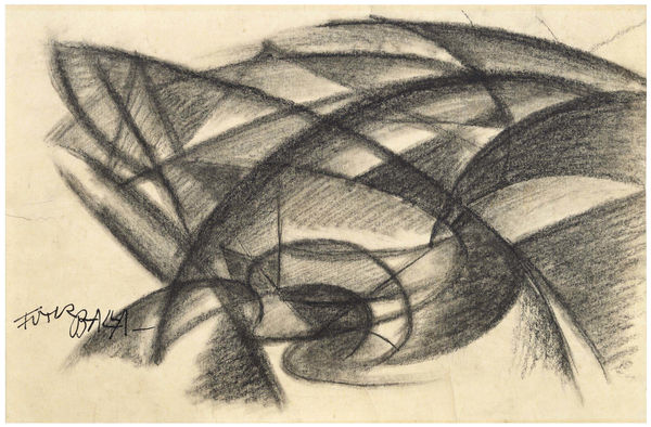 Giacomo BALLA Linee di velocità + Vortice, 1913-14