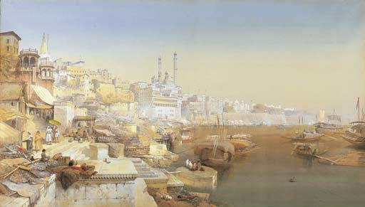 Thomas Charles Leeson ROWBOTHAM The sacred town of Benares on the Ganges