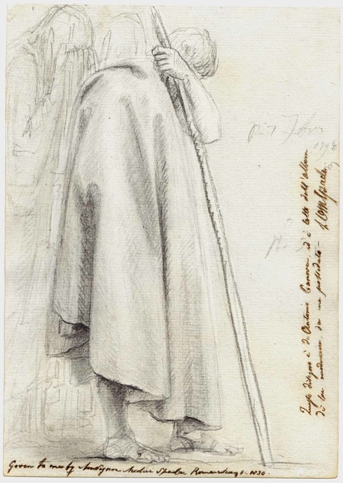 ANTONIO CANOVA A Draped Male figure in thought, 1798