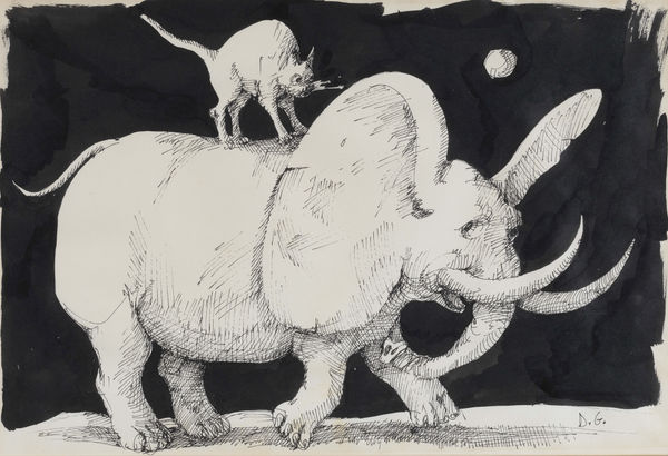 Domenico GNOLI The Cat and the Elephant, 1959 - 61 c.