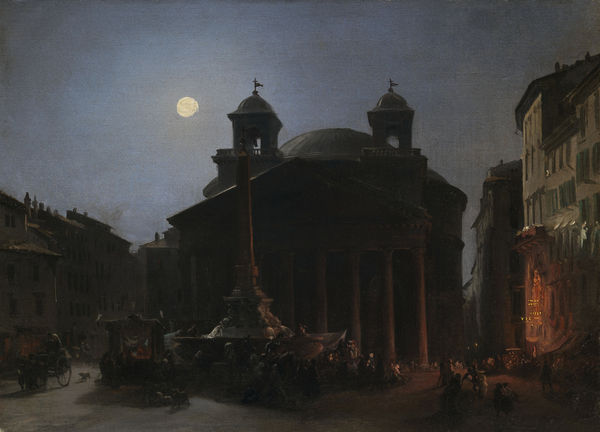 IPPOLITO CAFFI, The Pantheon by Moonlight 1832 ca.