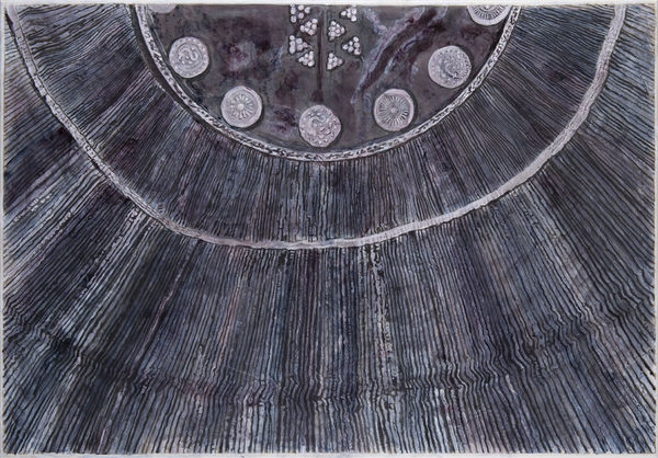 Jupe, Vietnam, Tecnica mista su carta giapponese applicata su tela, 81 x 116 cm