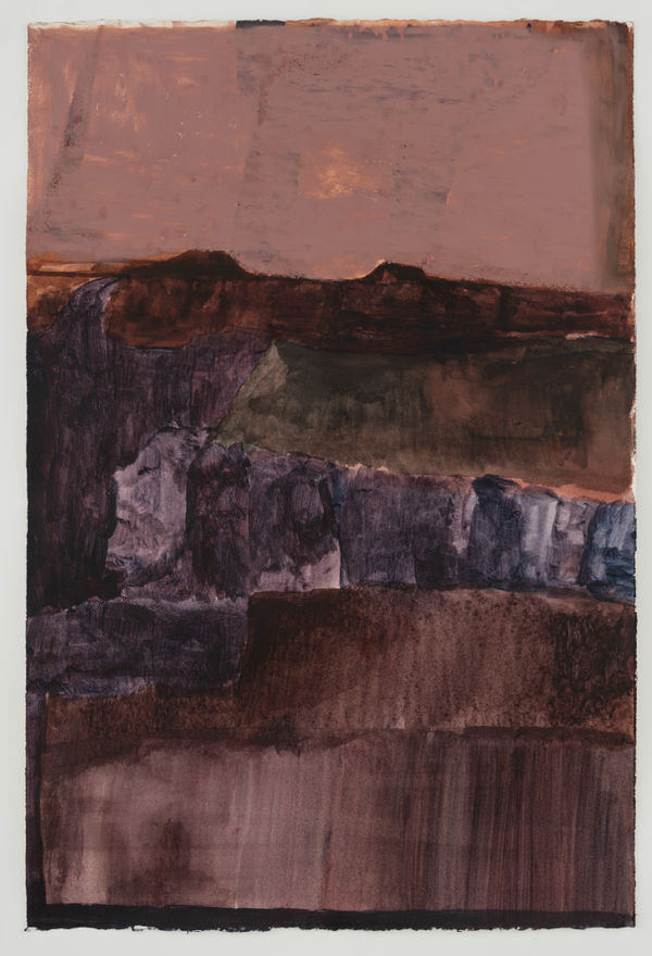 Biraaj Dodiya Notes from a Castle II Mixed media on paper 22.5 x 15 in |. 57.25 x 38 cm 2022