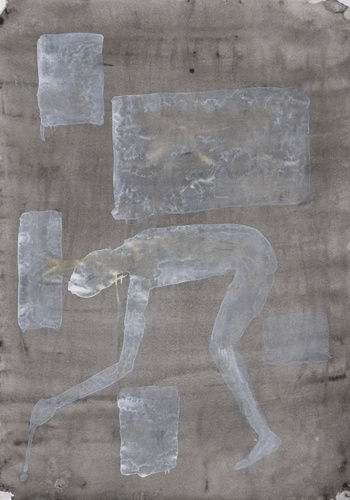 Atul Dodiya Untitled - V, 2022 Watercolour on paper 16.25 x 11.5 In