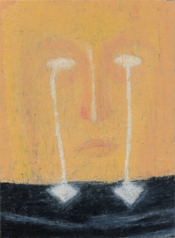 Atul Dodiya Untitled - X, 2021 Oil on linen 15 x 11 in