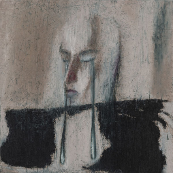 Atul Dodiya Untitled - XII, 2021 Oil on linen 12 x 12 in