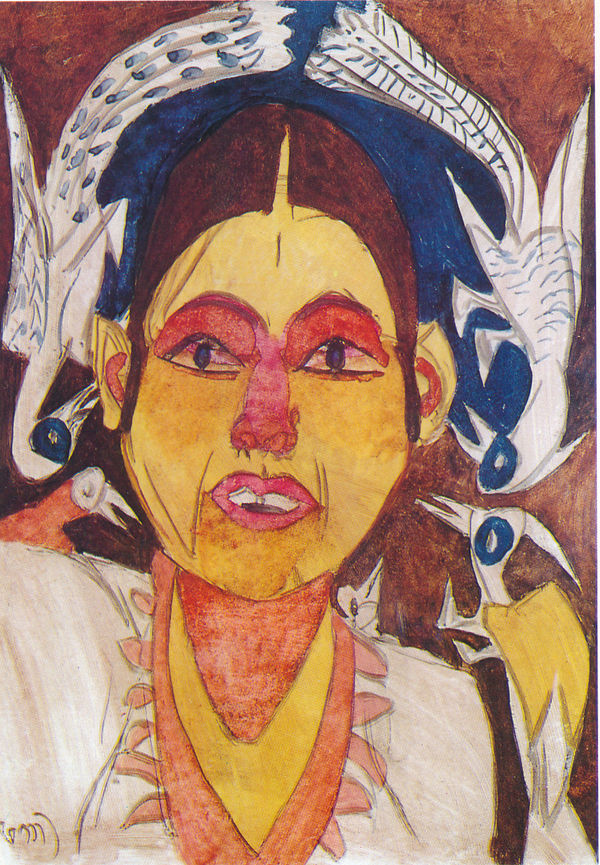 K. G. Subramanyan Priya, 2000 Acrylic on Acrylic Sheet 11.5 x 8 in