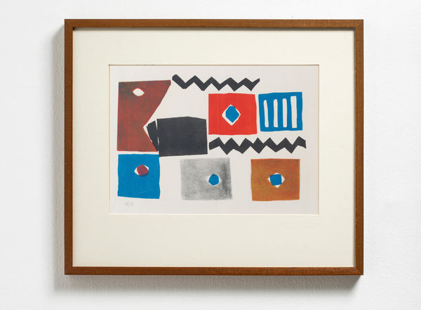 Benode Behari Mukherjee Abstract Lithograph