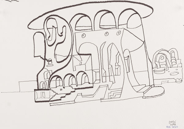 Balkrishna Doshi Untitled, 2018 - 2022 Pen & ink on paper