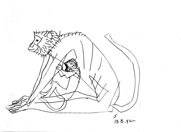 Somnath Hore Untitled, 1992 Pen and ink on paper