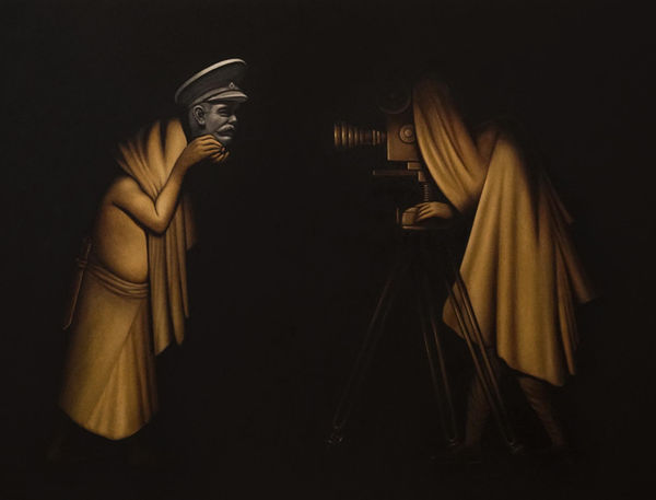 K.M. Madhusudhanan From Marx Archive, 2018 Oil on canvas 36 x 48 in