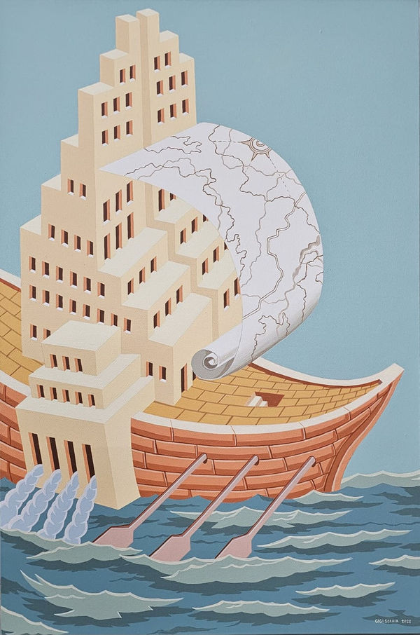 Gigi Scaria Voyage, 2025 Acrylic on canvas 36 x 24 in