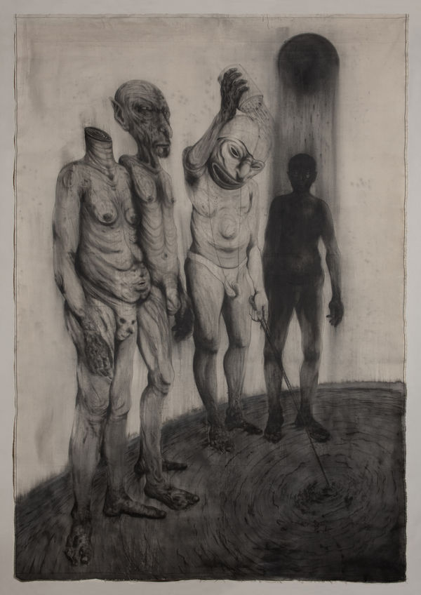 The Island Of Tears 250 X175 Cm Graphite On Cotton