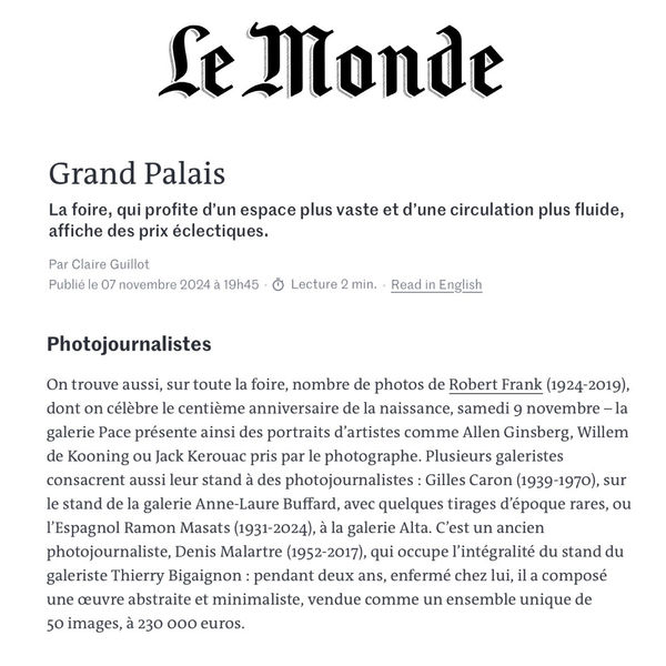 A Paris Photo, un retour en noir et blanc au Grand Palais, Ramón Masats