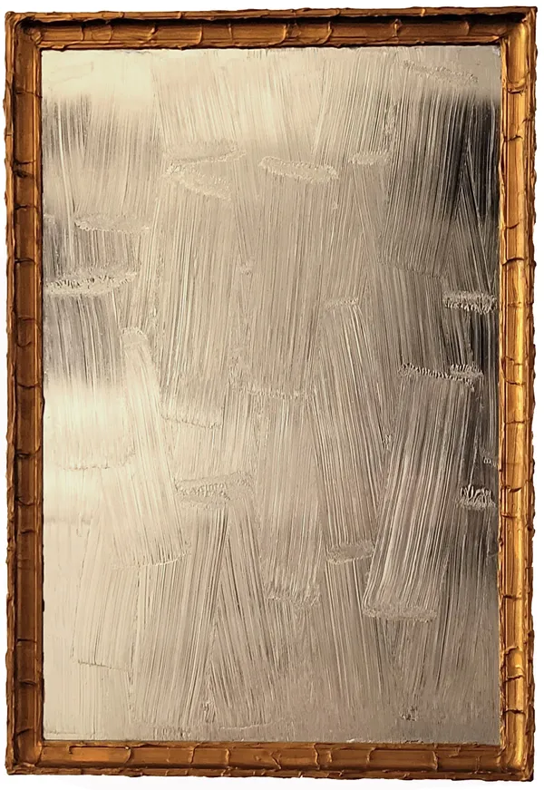 Bertrand Lavier Untitled, 1987 Acrylique sur miroir et bois / Acrylic on mirror and wood 97 x 67 cm