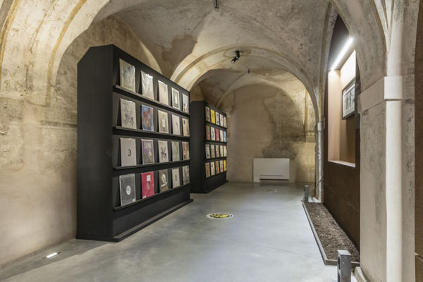 Banksy artworks hanging on wall