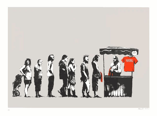 Banksy Destroy capitalism (festival) print