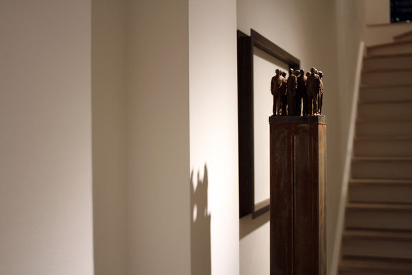 Peter Burke Sculpture hanging in Andipa Gallery