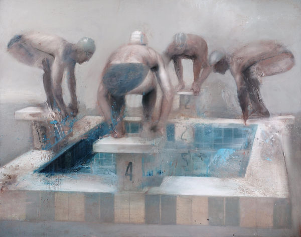 Pucci Partenza Nuotatori painting