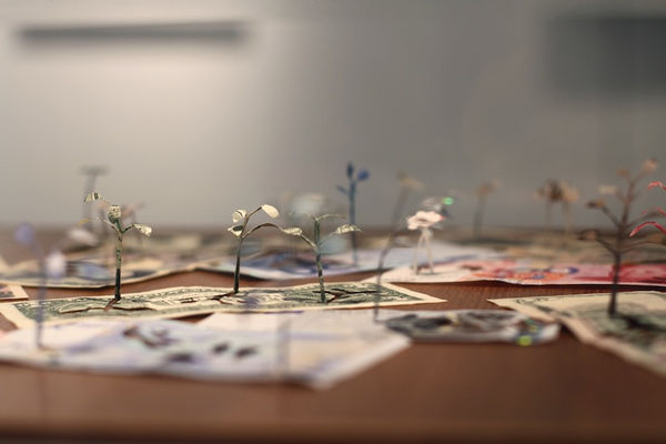 Secret Language of Flowers exhibition hanging in Andipa Gallery