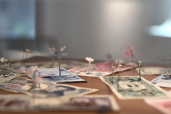 Secret Language of Flowers exhibition hanging in Andipa Gallery