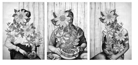 Secret Language of Flowers exhibition hanging in Andipa Gallery