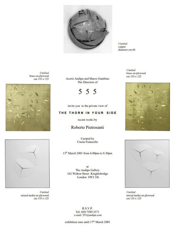 Roberto Pietrosanti exhibition invitation